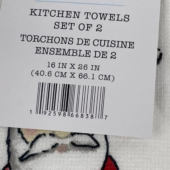 NWT🧑‍🎄Rae Dunn Christmas Kitchen Towels 2 pc MAKING SPIRITS BRIGHT - Picture 3 of 3